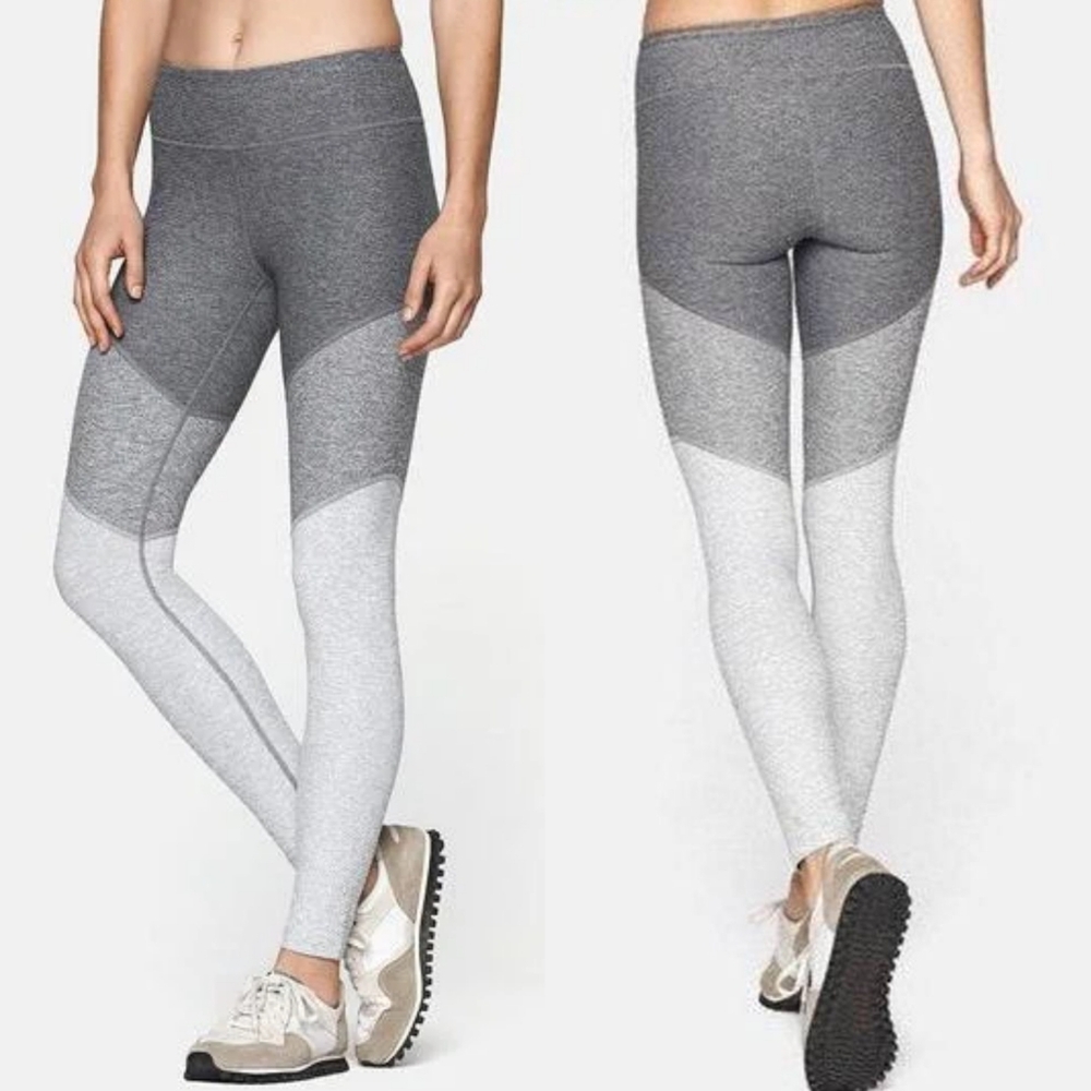 Outdoor Voices Gray Colorblock Springs Compression Athletic Leggings XS